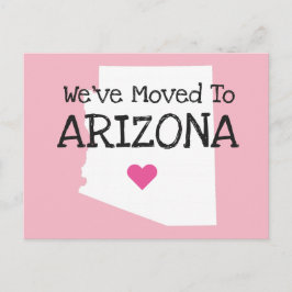 Cartão Postal Mudámos para o Coração Rosa Arizona