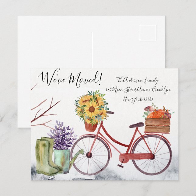 Cartão Postal Mudamos Tema de Outono de Ação de Graças  (Frente/Verso)