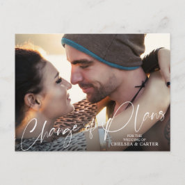 Cartão Postal Mudança de Casamento de Planos Foto de Script Mode