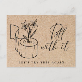 Cartão Postal Mudança de Data Adiada Evento de Cancelamento