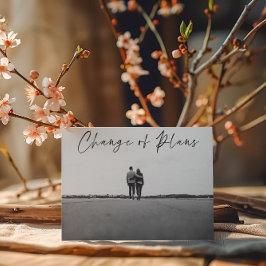 Cartão Postal Mudança de data de casamento de fotos dos planos