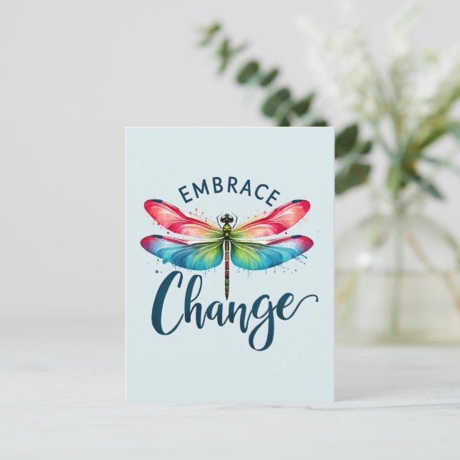 Cartão Postal Mudança de Embraço - Dragonfly Artística (Em pé/Frente)