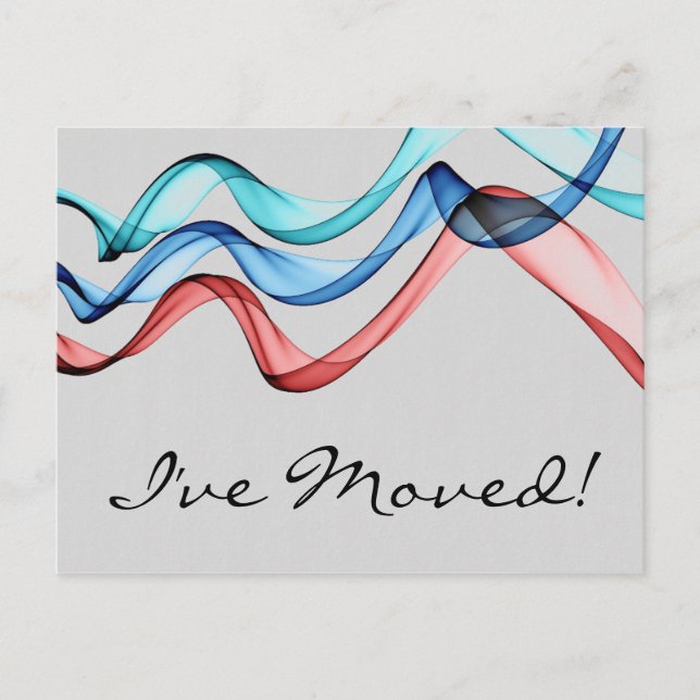 Cartão Postal Mudança de endereço de faixas de faixa (Frente)