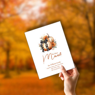 Cartão Postal Mudança de Endereço de Outono   Anúncio de Mudança