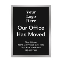 Mudança de endereço Modelo preto e prateado