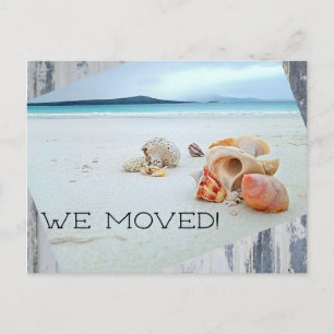 Cartão Postal Mudança de endereço na praia