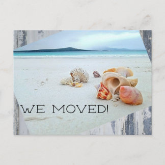 Cartão Postal Mudança de endereço na praia