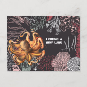 Cartão Postal Mudança de endereço no Jardim Octopus