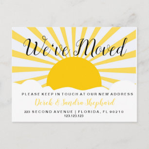 Cartão Postal Mudança de endereço postal movemos o sol