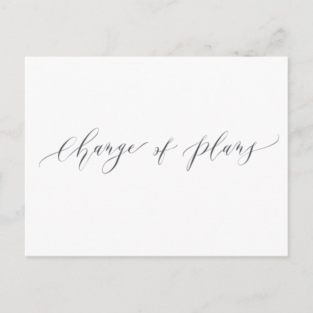 Cartão Postal Mudança de planos de adiamento de casamento verde (Frente)