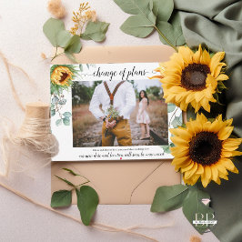Cartão Postal Mudança de Planos Girassóis Amarelos