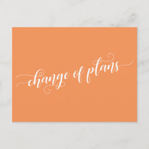 Cartão Postal Mudança de planos Tangerine adiou casamento