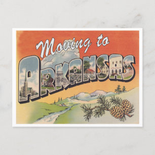 Cartão Postal Mudando para Arkansas Vintage Change of Address
