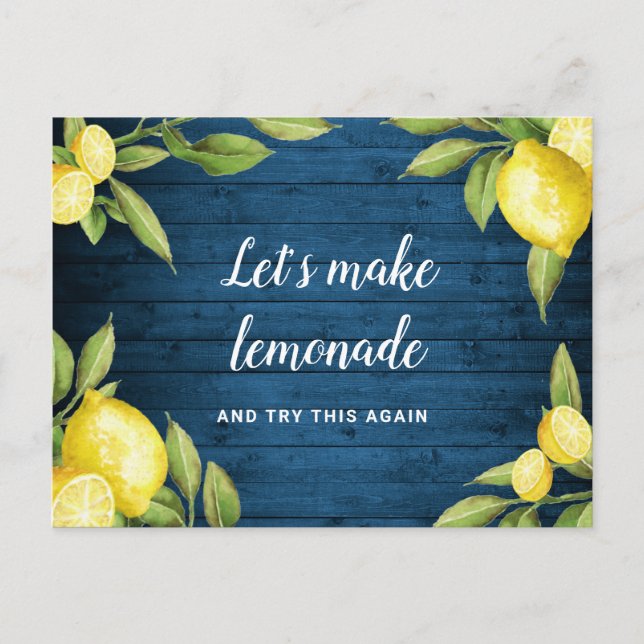 Cartão Postal Mudar a Data Evento Cancelado Adiado Limões (Frente)