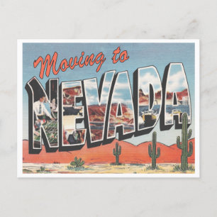 Cartão Postal Mudar para o Estilo de Vintage de Nevada Mudança d