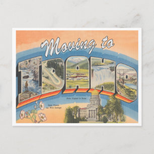Cartão Postal Mudar para o Estilo de Vintagem do Idaho