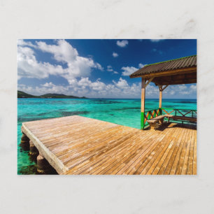 Cartão Postal Muelle en agua de la turquesa