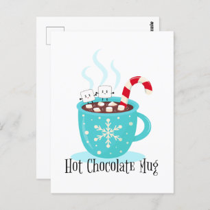 Cartão Postal Mug de chocolate quente