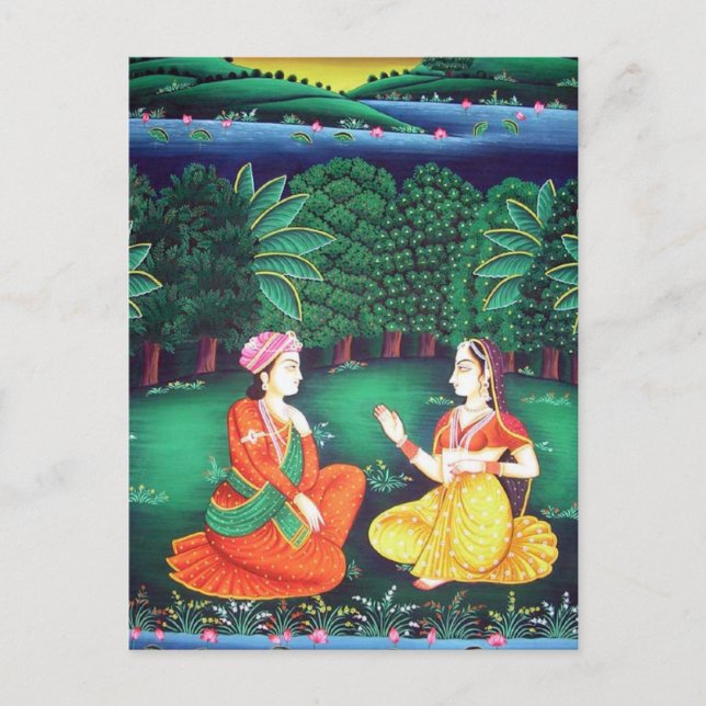 Cartão Postal Mughal art (Frente)