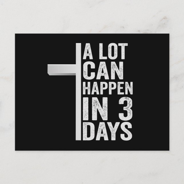 Cartão Postal Muita Coisa Pode Acontecer em 3 Dias Domingo de Pá (Frente)