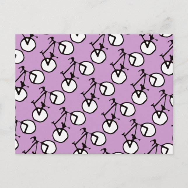 Cartão Postal muitas bicicletas (Frente)