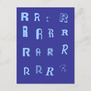 Cartão Postal Muitas fontes. Sua Carta. Cartão-postal Monograma 