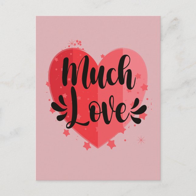 Cartão Postal Muito Amor, Grande Coração (Frente)