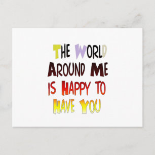 Cartão Postal Muito grato por tê-lo no meu mundo com gratidão