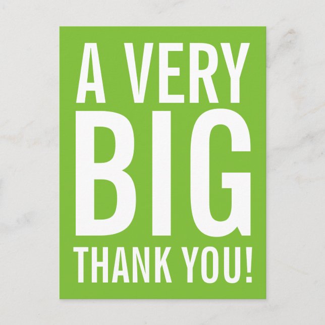 Cartão Postal Muito Obrigado Cartão-Postal (Frente)