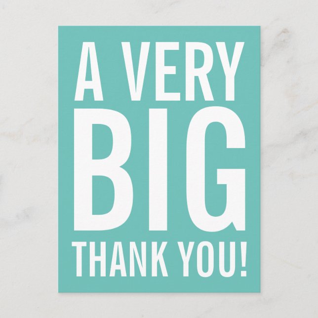 Cartão Postal Muito Obrigado Cartão-Postal (Frente)