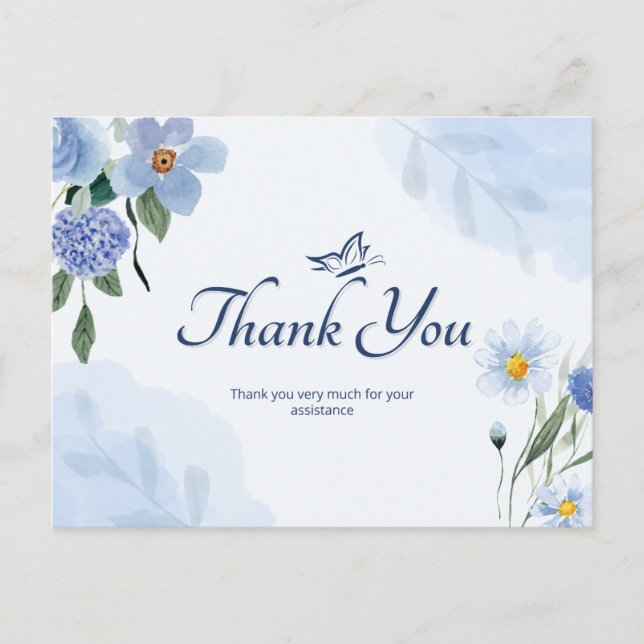 Cartão Postal Muito obrigado pela sua ajuda  (Frente)