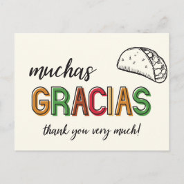 Cartão Postal Muito Obrigado Taco Muito Obrigado
