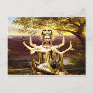 Cartão Postal Muitos armaram Kwan Yin
