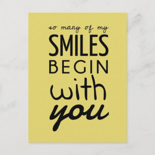 Cartão Postal Muitos Dos Meus Sorrisos Cartazes Inspiradores