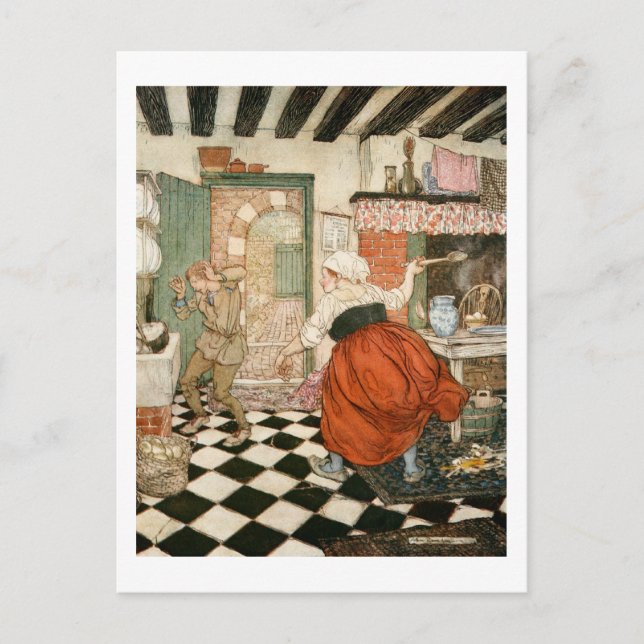 Cartão Postal Muitos é o espancamento que ele tinha (Frente)