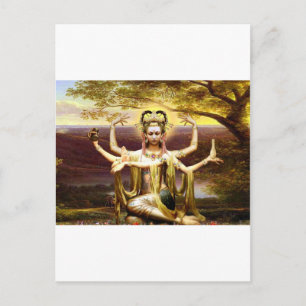 Cartão Postal Muitos Kwan Yin Armados