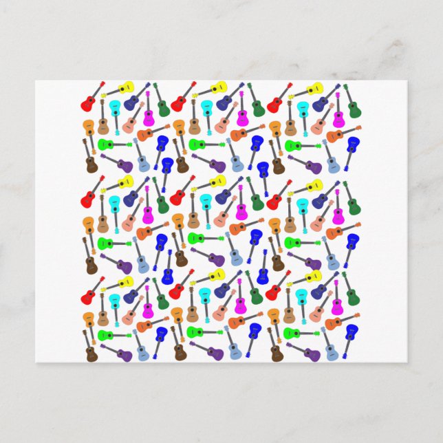 Cartão Postal Muitos Ukuleles (Frente)