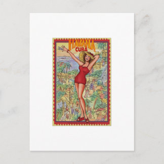 Cartão Postal Mujer Havana: Vintage Cubano La Habana
