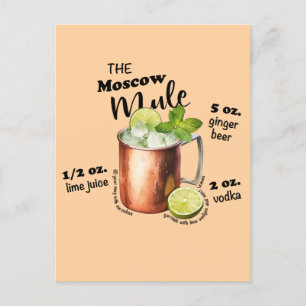 Cartão Postal Mule de Moscou Recebe Arte Bar