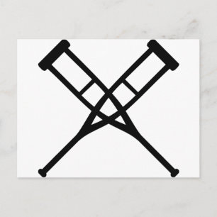 Cartão Postal muletas cruzadas