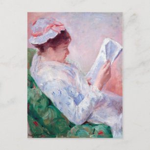 Cartão Postal Mulher a Ler, Mary Cassatt