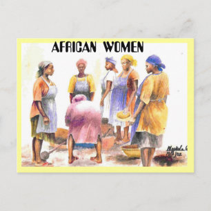 Cartão Postal mulher africana 2, mulher AFRICANA