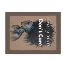 Mulher africana Louca não se importa com citação e