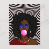 Mulher Afro-Americana Chiclete Arte pop