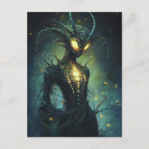 Cartão Postal Mulher Alien Olhos Brilhantes