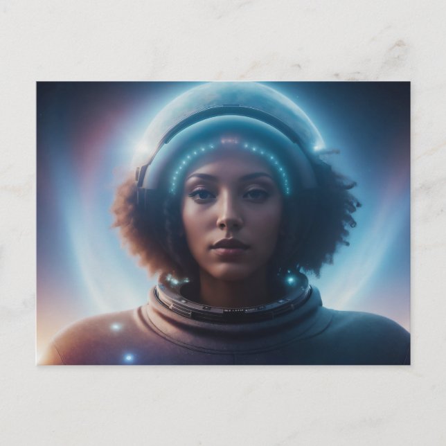 Cartão Postal Mulher Alienígena exótica (Frente)