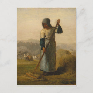 Cartão Postal Mulher assada - Jean-François Millet