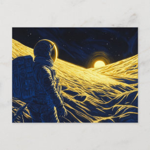 Cartão Postal Mulher Astronauta