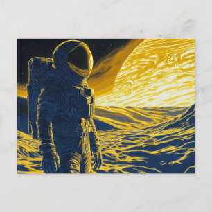 Cartão Postal Mulher Astronauta