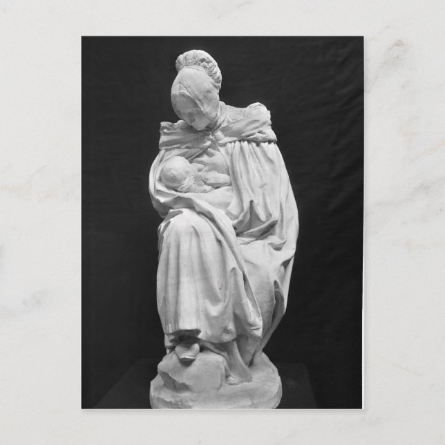 Cartão Postal Mulher Boulonnaise alimentando seu filho (Frente)